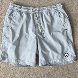 Vuori Men's Athletic Shorts in Light Gray